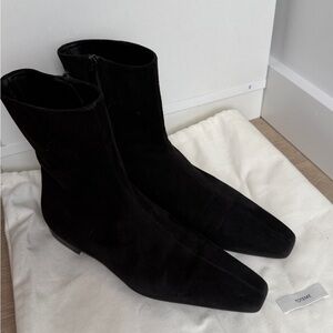 Toteme suede Black Ankle Boots